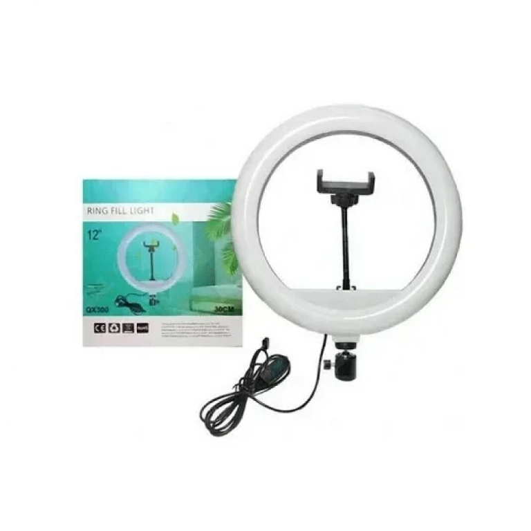 Ring Light QX300 30cm με Βάση για Κινητό