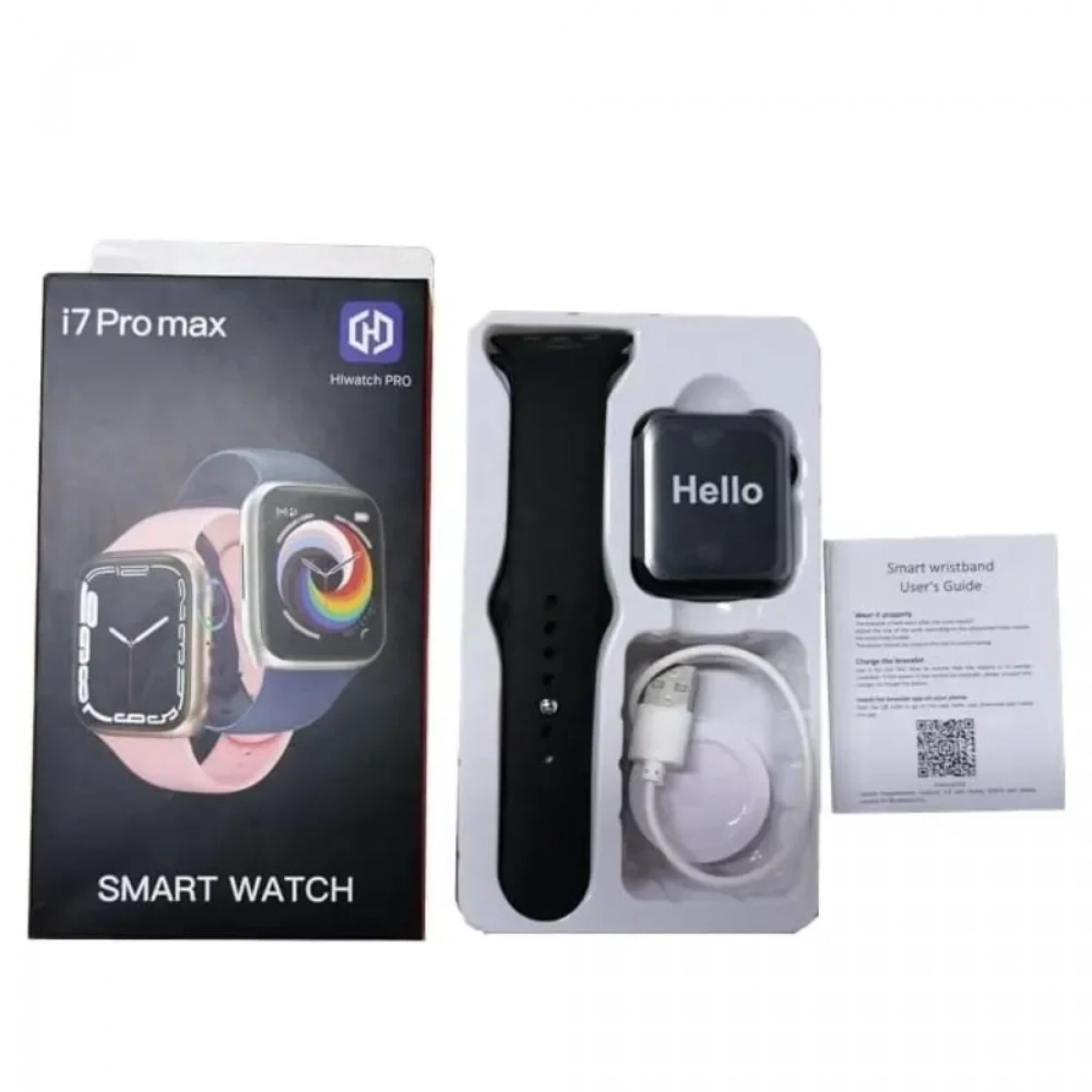 Smartwatch i7 Pro 1.75" TFT IP68 για iOS/Android Μαύρο - Photo6