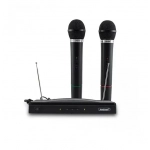 Σύστημα καραόκε με 2 ασύρματα μικρόφωνα Andowl Q-MIC590 μαύρο - Image 2