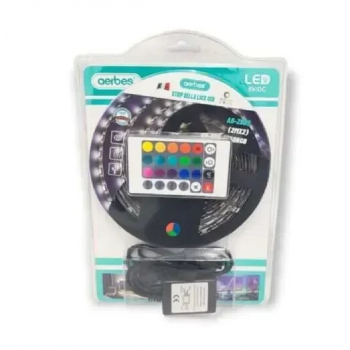 Ταινία LED τροφοδοσίας 5V RGB μήκους 4m με τηλεχειριστήριο Aerbes ΑΒ-Ζ809 - Image 2