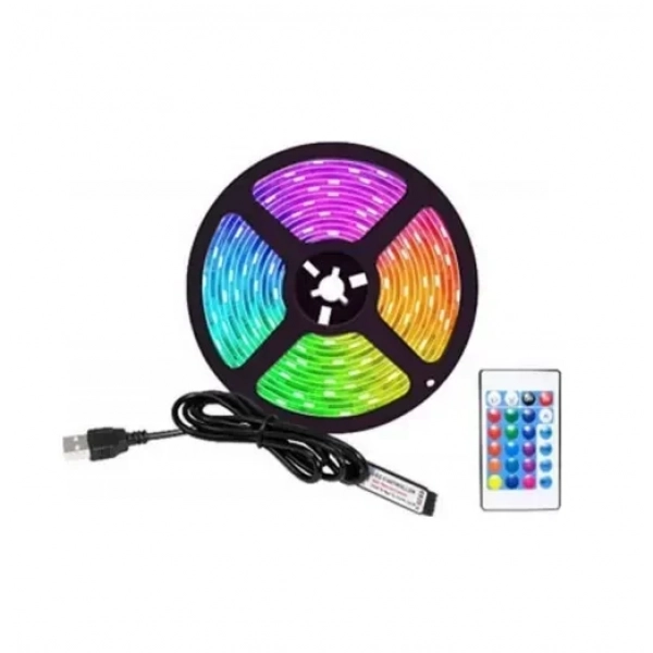 Ταινία LED τροφοδοσίας 5V RGB μήκους 4m με τηλεχειριστήριο Aerbes ΑΒ-Ζ809