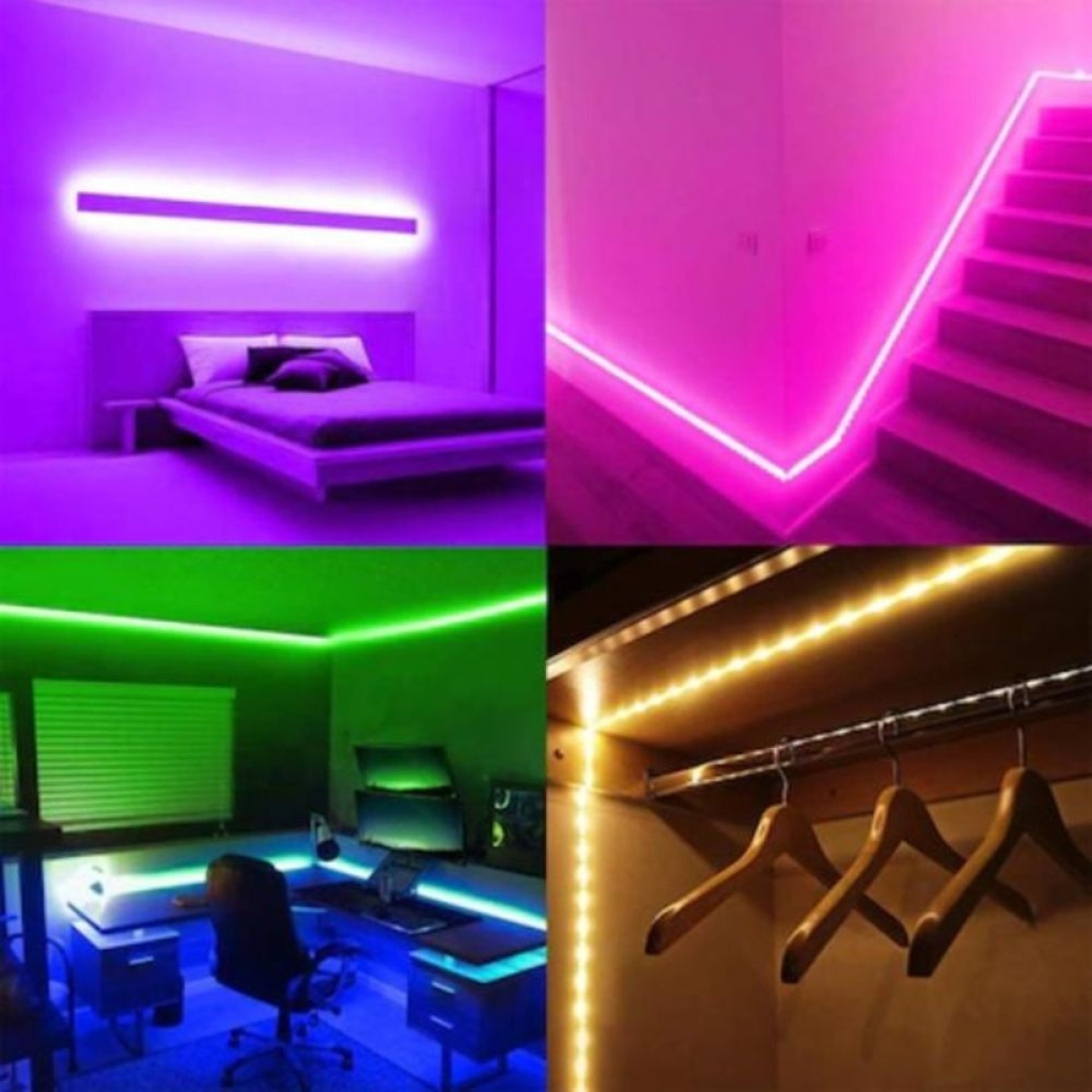 Ταινία LED τροφοδοσίας 5V RGB μήκους 5m με τηλεχειριστήριο Aerbes ΑΒ-Ζ813