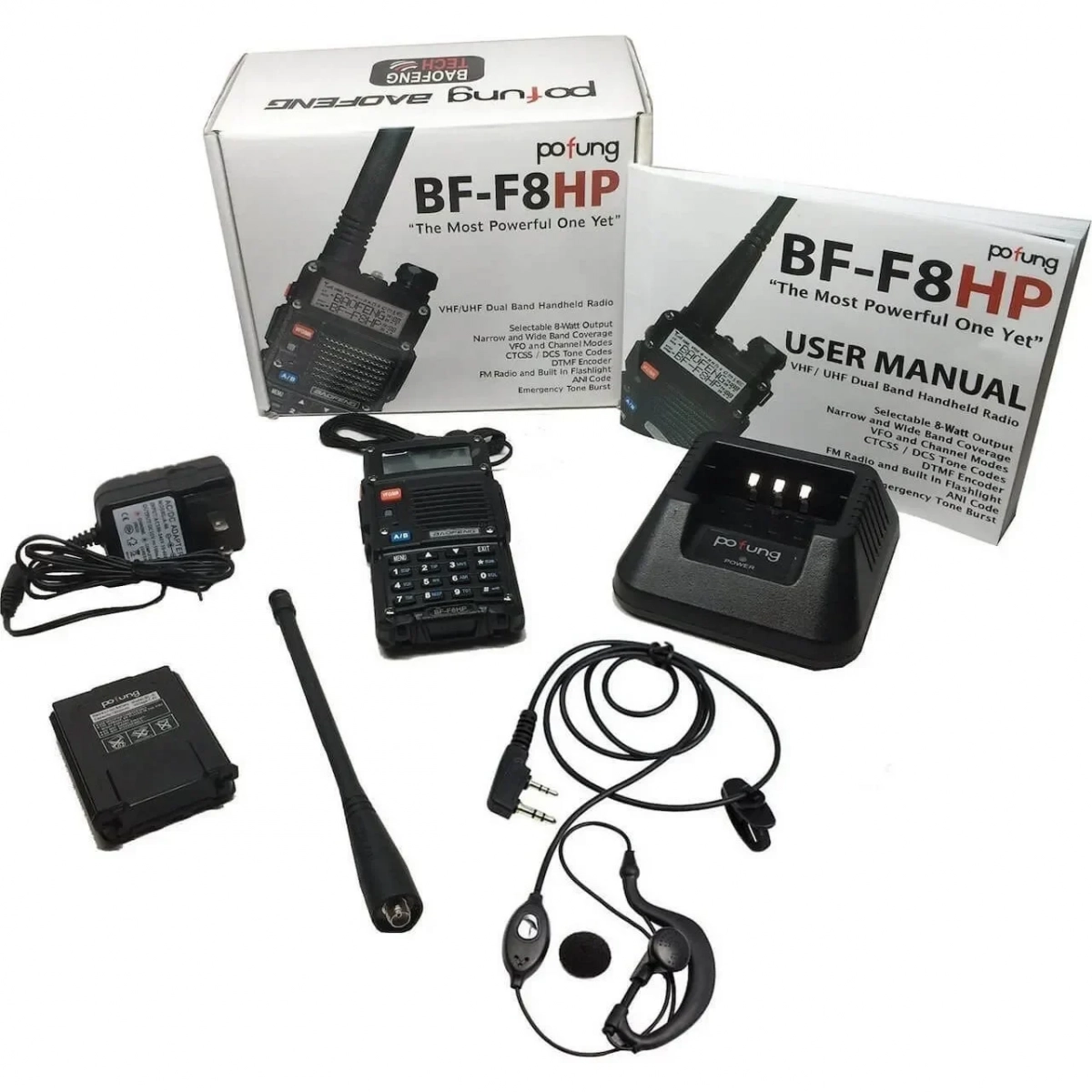 Baofeng BF-F8HP Ασύρματος Πομποδέκτης UHF/VHF 8W με Μονόχρωμη Οθόνη