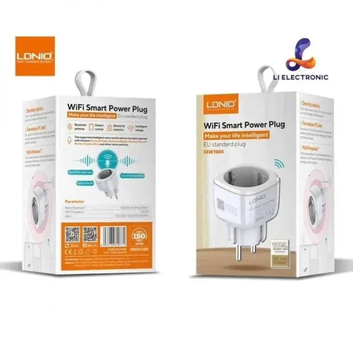 Ldnio Smart Sew1080 Μονόπριζο με Διακόπτη Λευκό