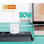 Moxom (MX-HC102) Φορτιστής 50W Με Καλώδιο Άσπρο