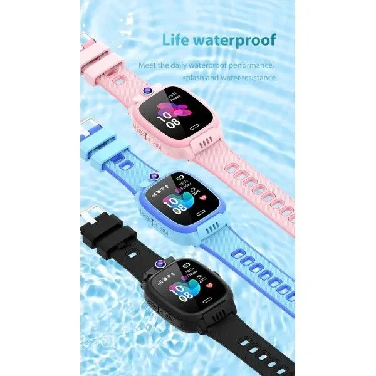 Y31 Παιδικό Smartwatch με GPS και Καουτσούκ/Πλαστικό Λουράκι Ροζ