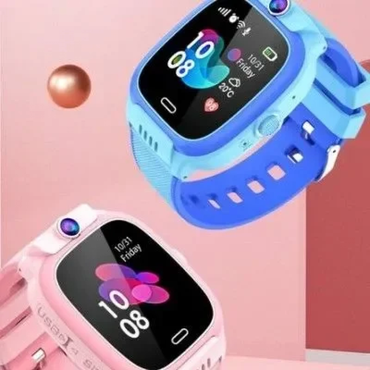 Y31 Παιδικό Smartwatch με GPS και Καουτσούκ/Πλαστικό Λουράκι Ροζ