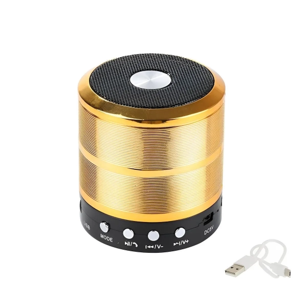 Ασύρματο ηχείο bluetooth 5W με ραδιόφωνο WS-887 χρυσό