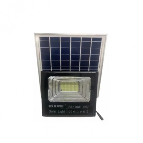 Ηλιακός προβολέας IP67 100W με τηλεχειριστήριο και χρονοδιακόπτη Rixme