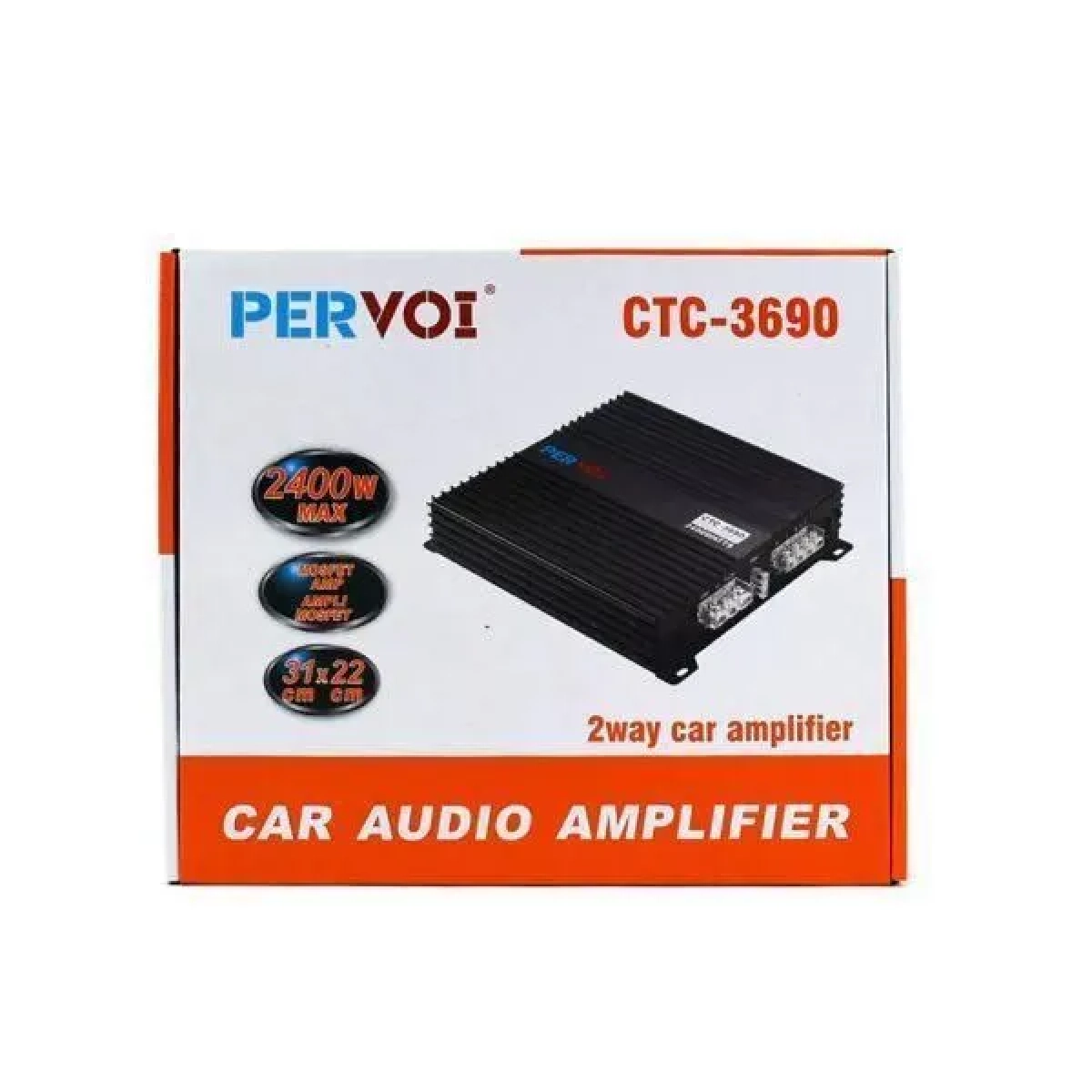 Ενισχυτής αυτοκινήτου 2400W (max) με 4 κανάλια Pervoi CTC-3690 μαύρο