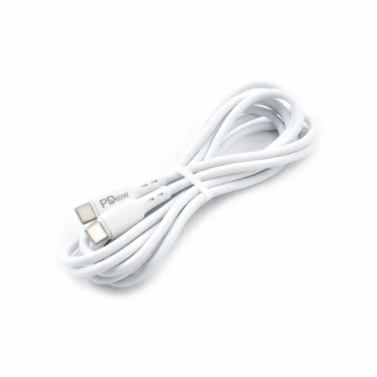 Καλώδιο Ταχείας Φόρτισης Type C to Type C MOXOM MX-CB135 2m Max 60W Λευκό