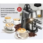 Ηλεκτρική μηχανή καφέ espresso 800W πίεσης 5bar για cappuccino Sokany SK-6810 μαύρη