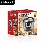 Sokany SK-2401 Πολυμάγειρας 1000W με Χωρητικότητα 6lt Ασημί