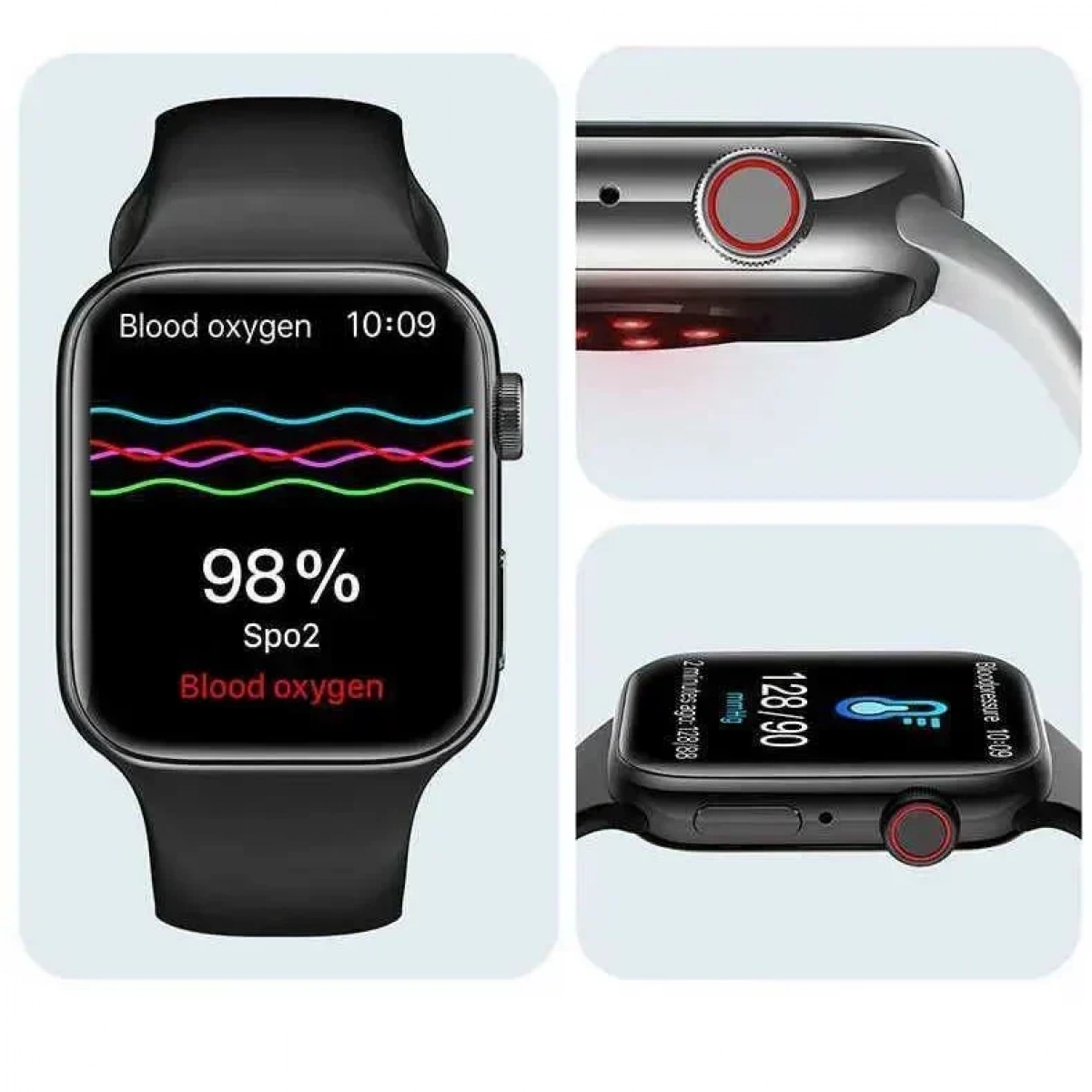 Z52 Pro Smartwatch με Παλμογράφο Μαύρο