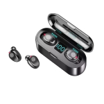 AKS-T20 Ασύρματα ακουστικά Bluetooth με βάση φόρτισης Μαύρα
