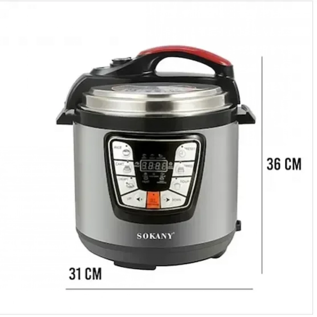 Sokany SK-2401 Πολυμάγειρας 1000W με Χωρητικότητα 6lt Ασημί