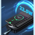 Power bank 30000mAh P140K 22.5W με ψηφιακή οθόνη Awei μαύρο