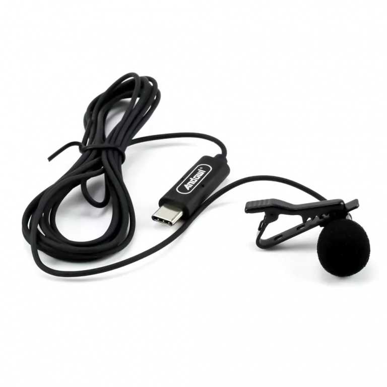 Mini Μικρόφωνο USB Type-C για Κάμερες, DSLR, Smartphone Andowl Q-MIC333 – Μαύρο