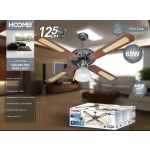Hoomei HM-8580 Ανεμιστήρας Οροφής 125cm με Φως και Τηλεχειριστήριο Καφέ