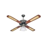 Hoomei HM-8580 Ανεμιστήρας Οροφής 125cm με Φως και Τηλεχειριστήριο Καφέ