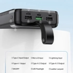 Power bank 30000mAh P140K 22.5W με ψηφιακή οθόνη Awei μαύρο