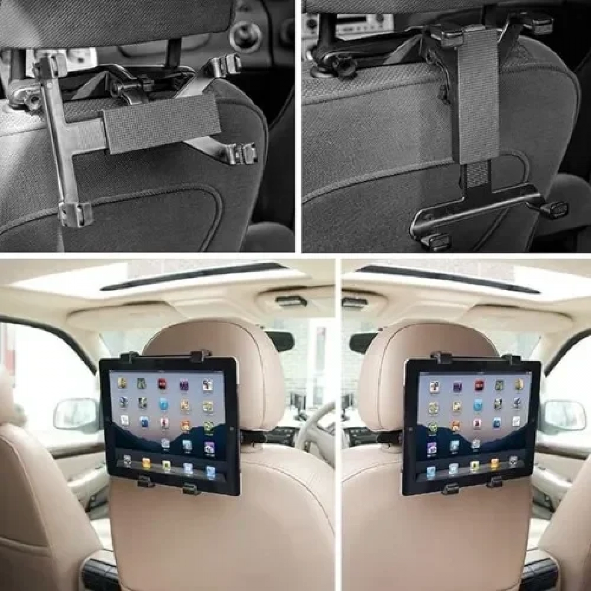 Ρυθμιζόμενη βάση στήριξης για Tablet, Ipad & GPS με βεντούζα για αυτοκίνητο μαύρο