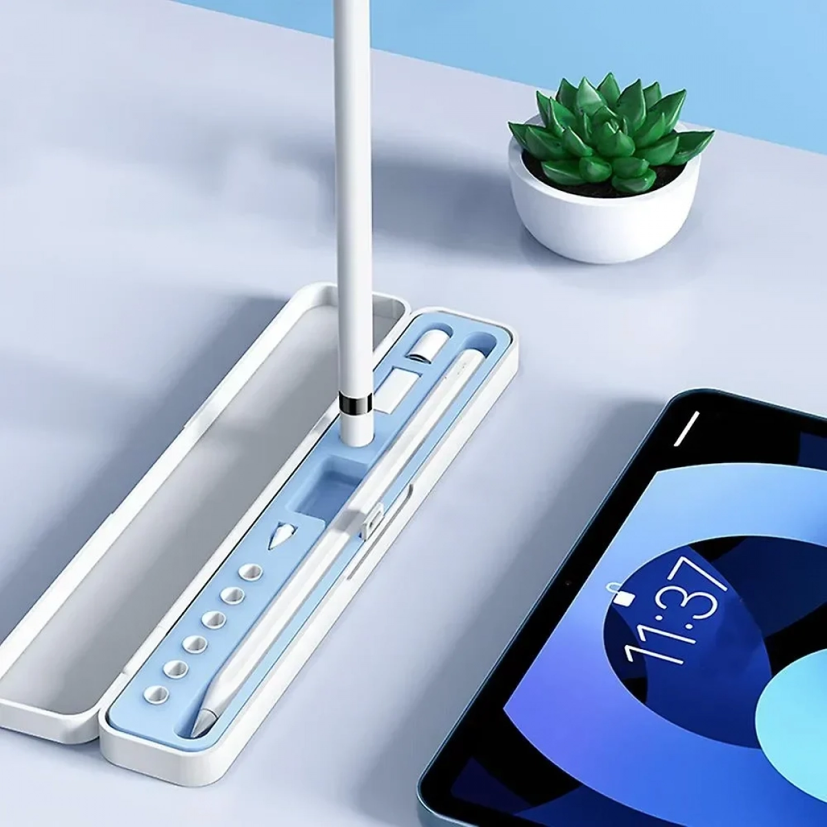 Αντικραδασμική Θήκη Γραφίδας για Apple Pencil 1/2 Μπλε
