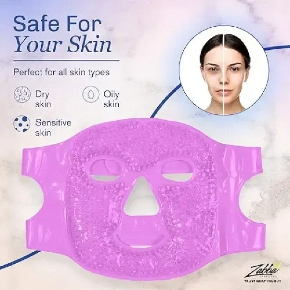 Δροσιστική μάσκα προσώπου Cooling Face Mask Latex Free And Bpa Free Πράσινη - Image 8