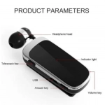 Ακουστικό Bluetoοth HandsFree K52 clip-on mini headset Μαύρο