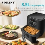 Φριτέζα Αέρος με Αποσπώμενο Κάδο 8.5lt 1700W Sokany SK-008 Μαύρη