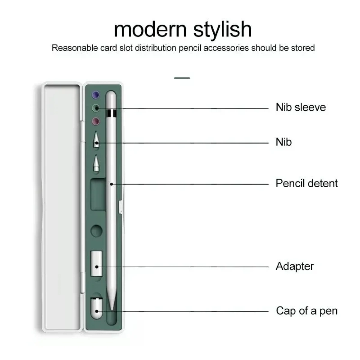 Αντικραδασμική Θήκη Γραφίδας για Apple Pencil 1/2 Πράσινο