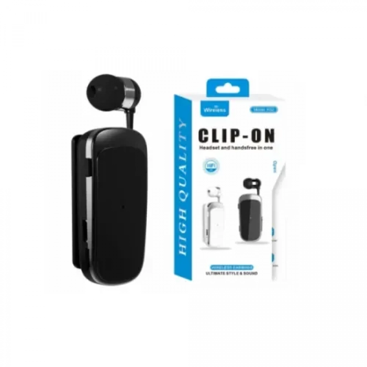 Ακουστικό Bluetoοth HandsFree K52 clip-on mini headset Μαύρο