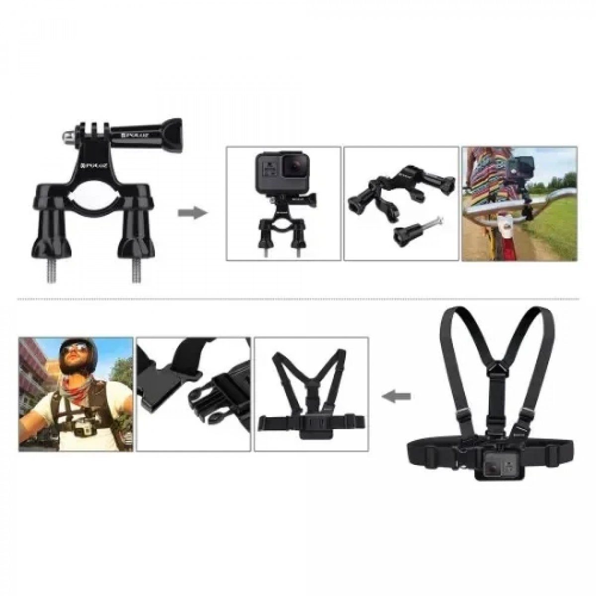 Σετ αξεσουάρ κάμερας 50 σε 1 με θήκη για GoPro & Action Cameras