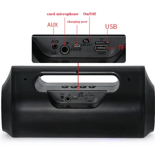 Φορητό ασύρματο ηχείο Bluetooth με μικρόφωνο RM-S8500 - Μαύρο