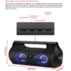 Φορητό ασύρματο ηχείο Bluetooth με μικρόφωνο RM-S8500 - Μαύρο