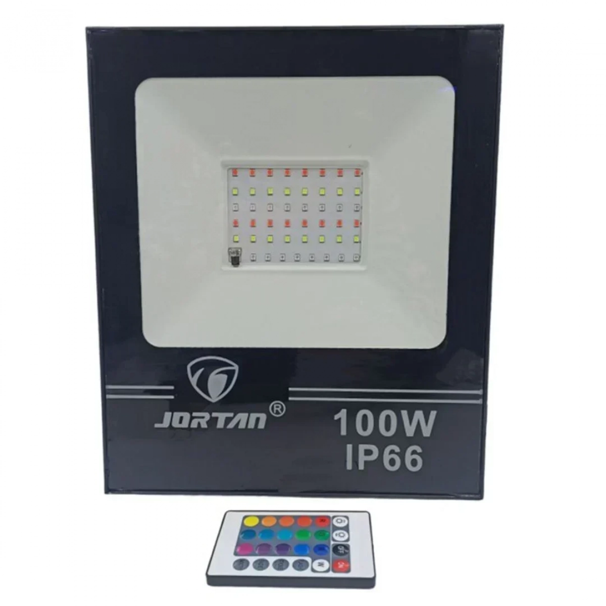 Αδιάβροχος προβολέας LED 100W με τηλεχειριστήριο 4000LM 220V RGB IP66 Jortan TP100WRGB