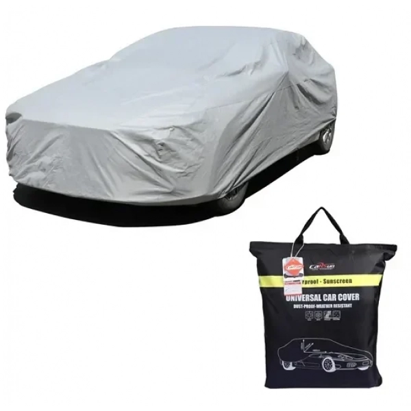 Αδιάβροχη κουκούλα αυτοκινήτου Carsun 540x200x120cm που Στερεώνεται με Λάστιχο Γκρί- XLarge