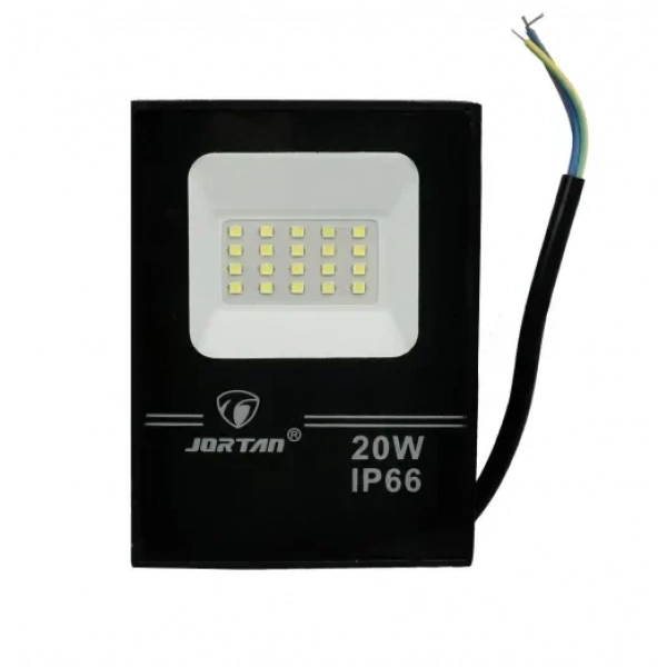 Αδιάβροχος προβολέας LED 20W 2000LM 220V ψυχρό λευκό IP66 Jortan TP20W