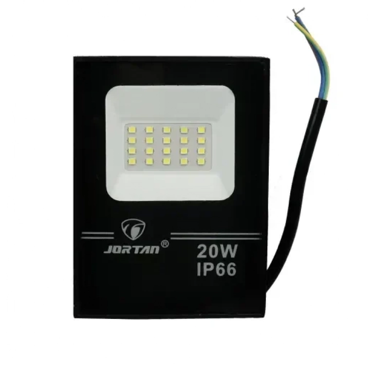 Αδιάβροχος προβολέας LED 20W 2000LM 220V ψυχρό λευκό IP66 Jortan TP20W