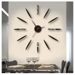 Αυτοκόλλητο ρολόι τοίχου 3D DIY 60-120cm ZH01210 μαύρο