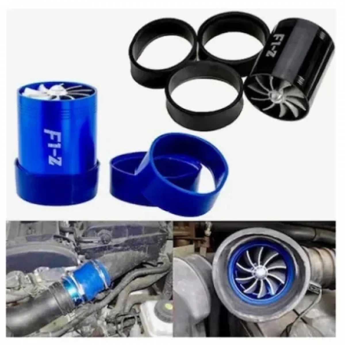 Ανεμιστήρας Turbo Διαμέτρου 65mm Εξοικονόμησης Καυσίμου με Μονή Προπέλα OEM F1-Z – Μπλε
