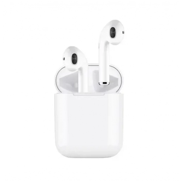 Ασύρματα ακουστικά Bluetooth Handsfree με θήκη φόρτισης i9S-TWS λευκά