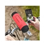 Ασύρματο ηχείο bluetooth 10W με φακό για ποδήλατο κόκκινο - Image 3