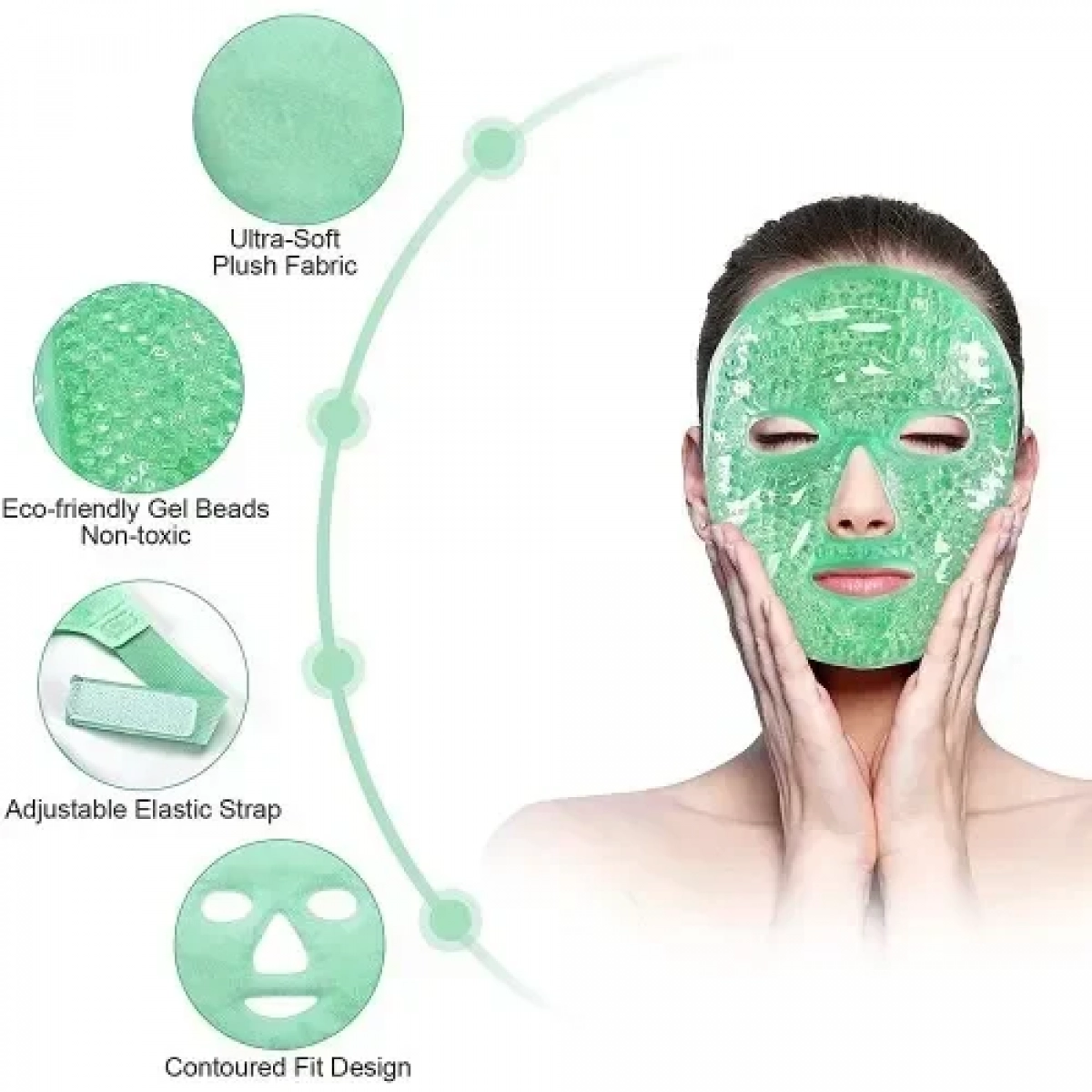 Δροσιστική μάσκα προσώπου Cooling Face Mask Latex Free And Bpa Free