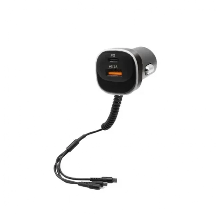 FM Transmitter αυτοκινήτου με βολτόμετρο 12V-24V με USB – MP3 Player – Οθόνη LCD και 3 καλώδια φόρτισης K2