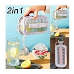 Φορητή παγοθήκη διαφανές Ice Ball Maker 2 σε 1 ροζ - Image 2
