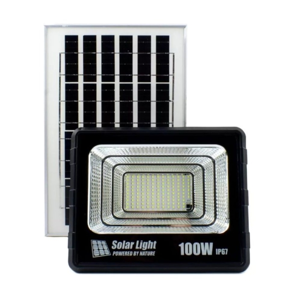Ηλιακός Προβολέας Αδιάβροχος GDSUPER GD-100H 100W με Ξεχωριστό Ηλιακό Πάνελ & Χειριστήριο