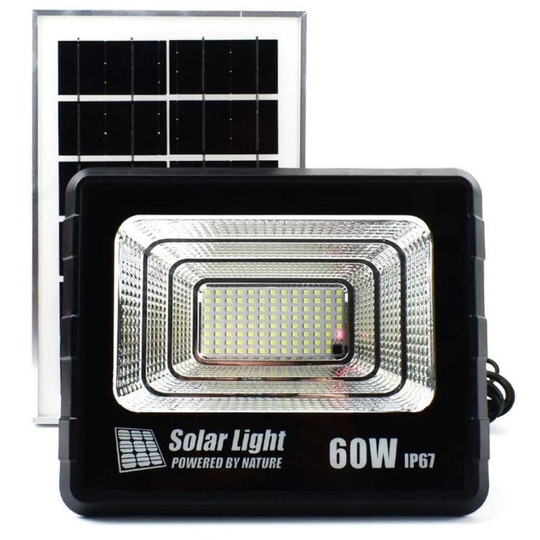 Ηλιακός Προβολέας Αδιάβροχος GDSUPER GD-60H 60W με Ξεχωριστό Ηλιακό Πάνελ και Χειριστήριο
