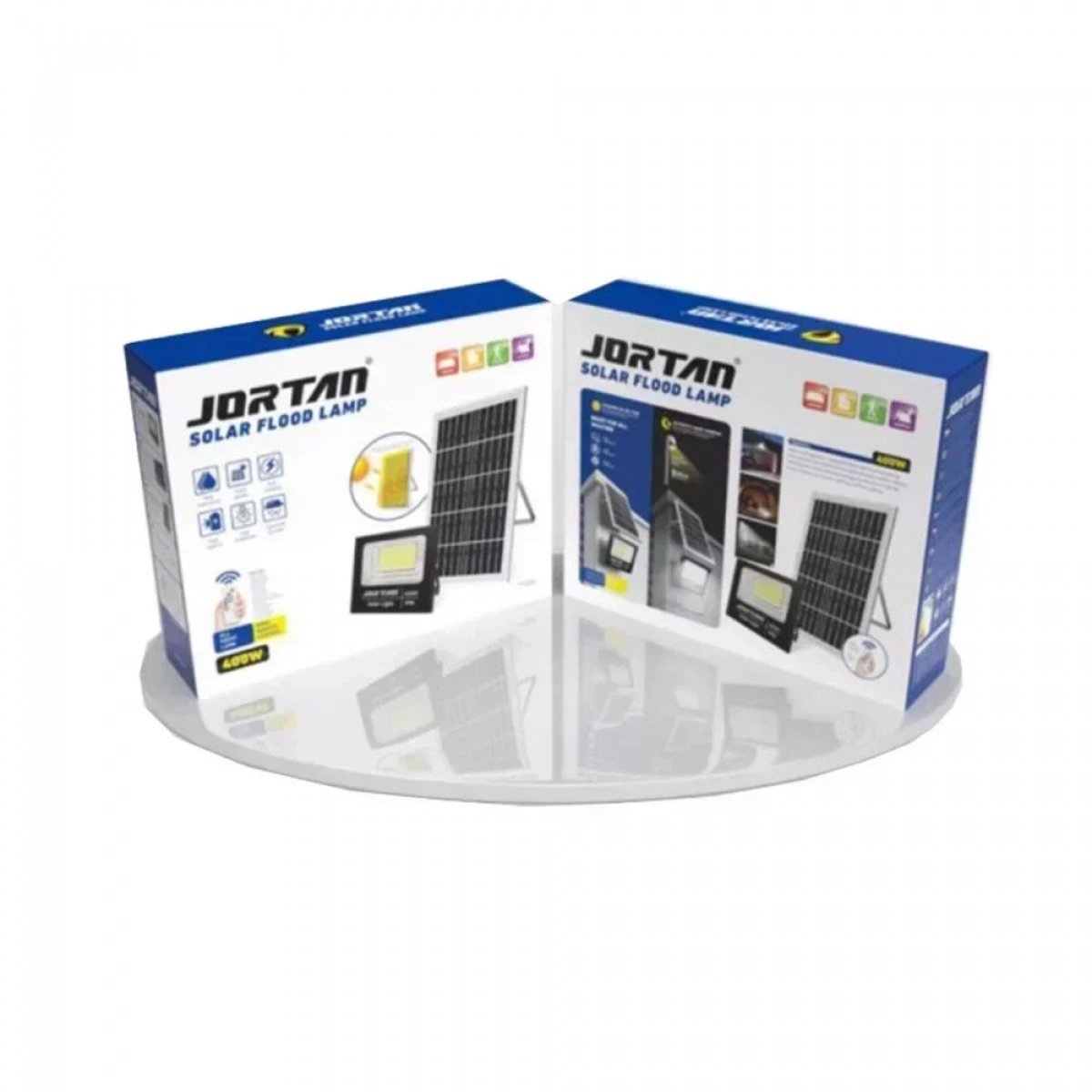 Ηλιακός προβολέας LED 1200W 76800LM με πάνελ και τηλεχειριστήριο Jortan JT-BJ1200W