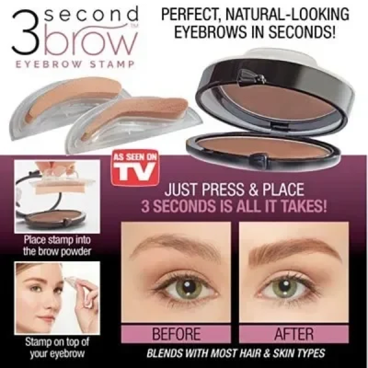 Στάμπες Για Σχηματισμό Φρυδιών 3 Second Eyebrow Stamp -Stencils Φρυδιών